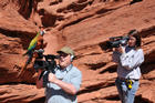 Filming of a place to land